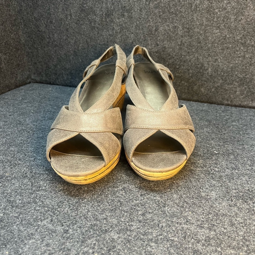 IMPO Womens Wedge Sandals Open Toe Shoes bronze moon dust Size 11 M